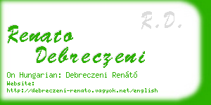 renato debreczeni business card